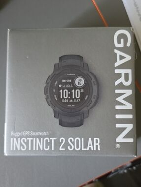 garmin Instinct 2 Solar Rugged GPS Smartwatch - Gray/Black
